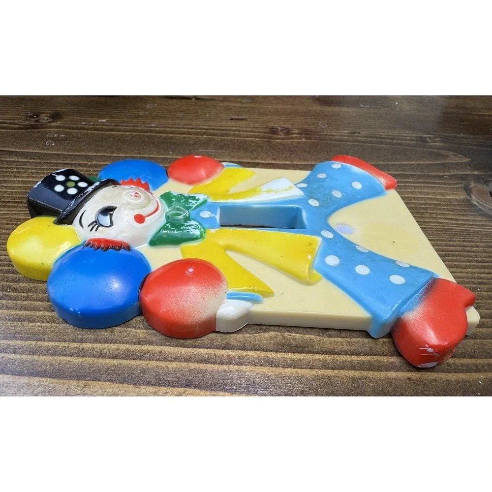 Vintage‎ 1975 Nursery Originals Clown Light Switch Plate Cover Hong Kong